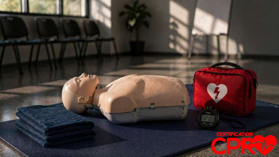 CPR training mannequin for certification in Orlando.